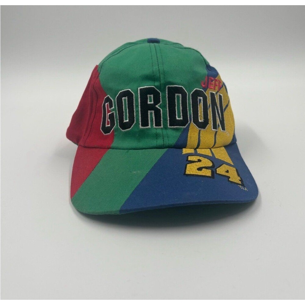 Vintage 90s Jeff Gordon #24 NASCAR 50th Anniversary DuPont Snapback Hat